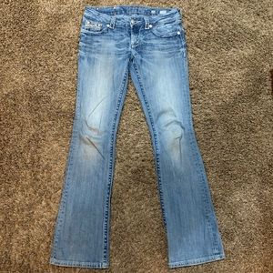 Light Wash Miss Me boot cut jeans